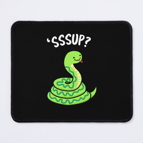 Item preview, Sssup Funny Hissing Snake Puns (Dark BG) designed and sold by punnybone.