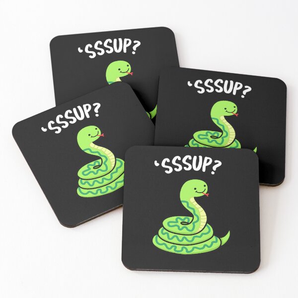Item preview, Sssup Funny Hissing Snake Puns (Dark BG) designed and sold by punnybone.