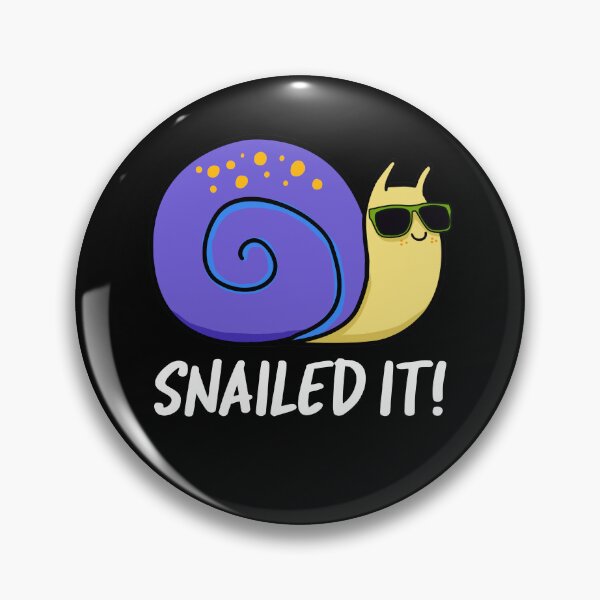 Item preview, Snailed It Funny Snail Puns (Dark BG) designed and sold by punnybone.