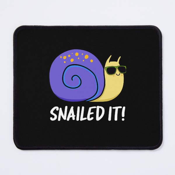 Item preview, Snailed It Funny Snail Puns (Dark BG) designed and sold by punnybone.