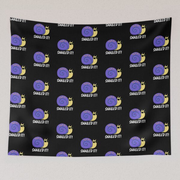 Item preview, Snailed It Funny Snail Puns (Dark BG) designed and sold by punnybone.
