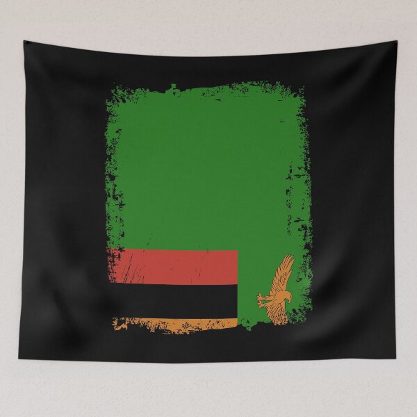Item preview, Zambia Flag Distressed designed and sold by rafaeltto.