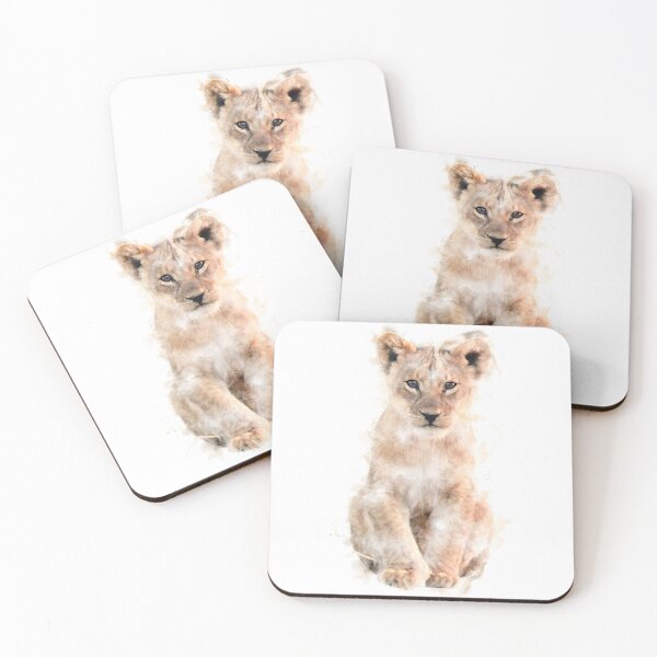 Item preview, Lion Cub Watercolour Artwork designed and sold by Typeglyphs.