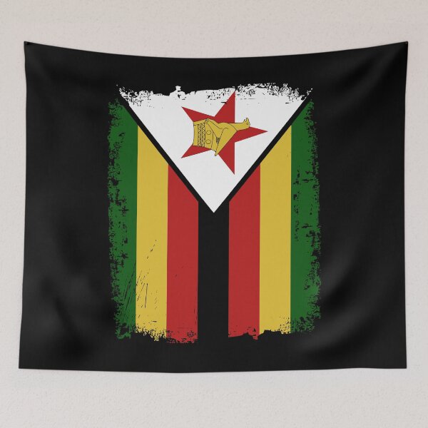Item preview, Zimbabwe Flag Distressed designed and sold by rafaeltto.