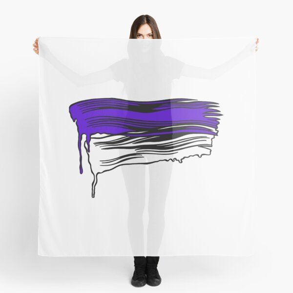 Lichtenstein Brush Strokes: Deep Purple Scarf