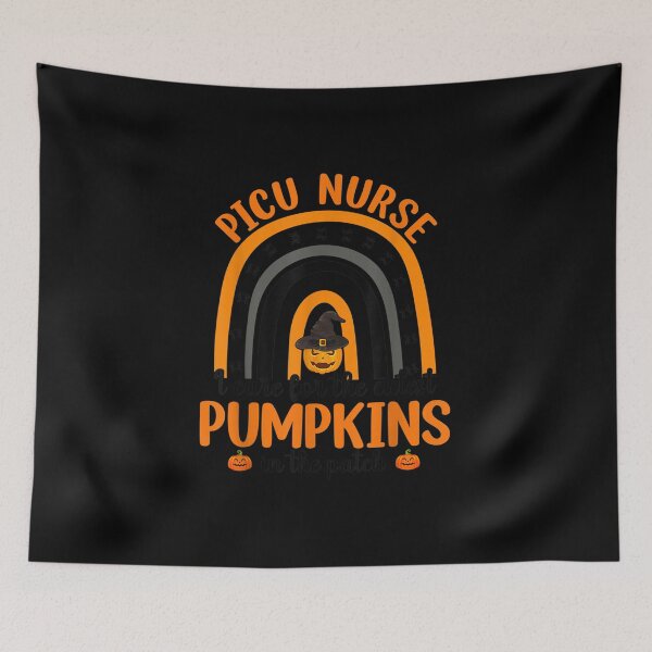 Item preview, Halloween Rainbow PICU Nurse I Care The Cutest Pumpkins designed and sold by Kentkroon.