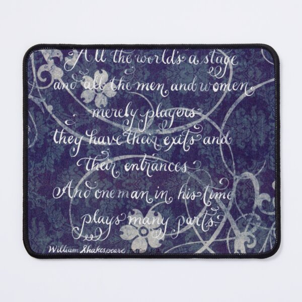 Item preview, All the world Shakespeare quote  designed and sold by Melissa Renee.