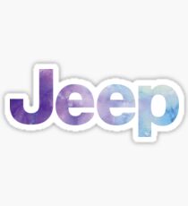 Jeep Blue and Purple Watercolor Sticker