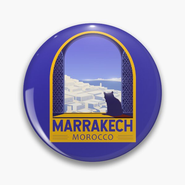 Item preview, Marrakech Morocco Retro Emblem designed and sold by KrisSidDesigns.