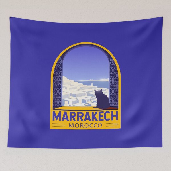 Item preview, Marrakech Morocco Retro Emblem designed and sold by KrisSidDesigns.