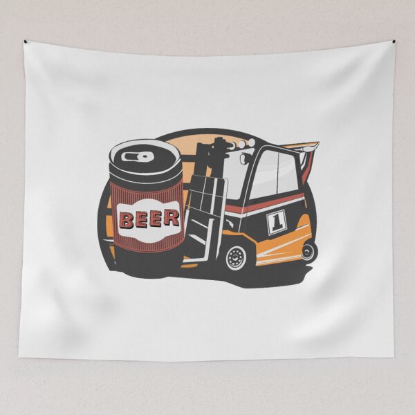 Item preview, Forklift rushing with a can of beer. designed and sold by CallasgerJumble.