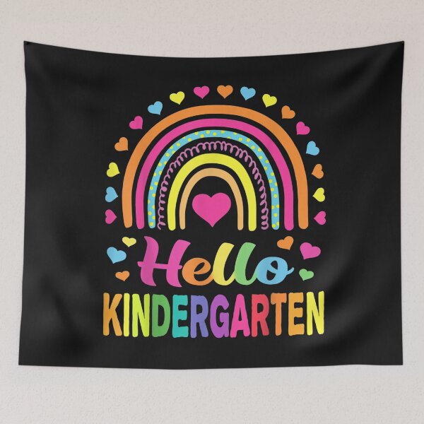 Aperçu de l'œuvre Back to School Hello Kindergarten Squad Teachers & Students T-Shirt créée et vendue par Azim-Stefan.