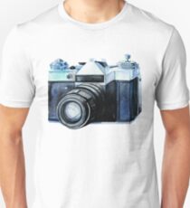 Watercolor vintage SLR camera Unisex T-Shirt