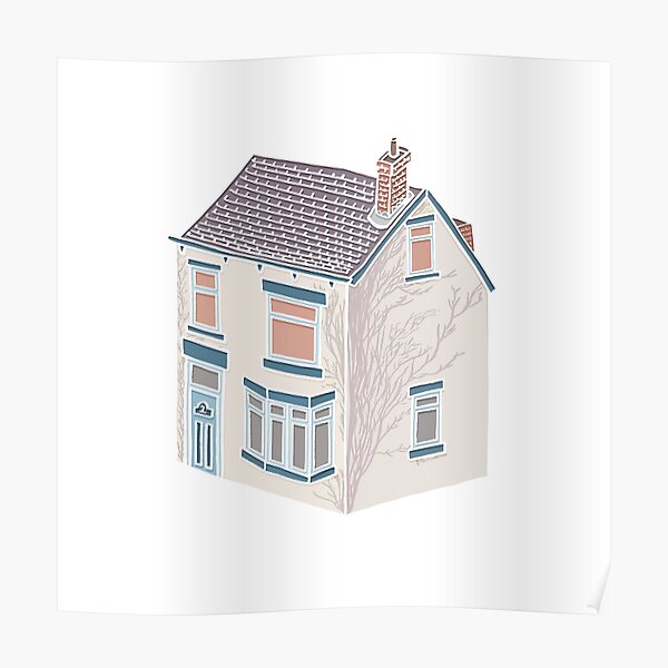 "Little Village House Drawing" Poster for Sale by emmajfitz Redbubble