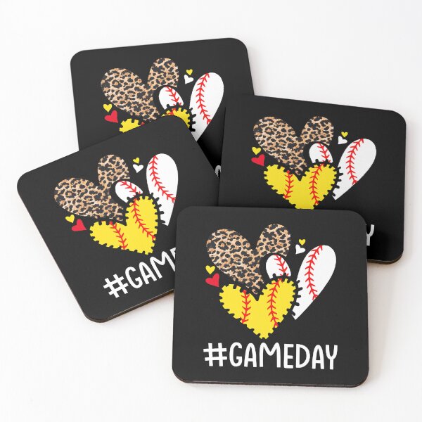 Item preview, Game Day Leopard Hearts Softball Mom Baseball Mother's Day designed and sold by MichelSorour.
