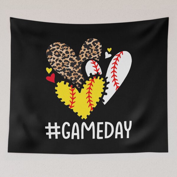 Item preview, Game Day Leopard Hearts Softball Mom Baseball Mother's Day designed and sold by MichelSorour.