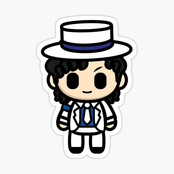 Michael Jackson Moonwalker Artistic Drawing of Hat and Glove Sticker for  Sale by Christian Fillies