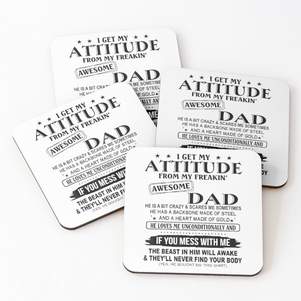 Artikelvorschau, Ich bekomme meine Einstellung von meinem verdammt großartigen Vater, Sohn, Tochter, Vater entworfen und verkauft von Roxan58.