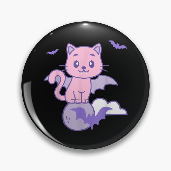 Item preview, Soft Goth Pastel Goth Bat Halloween Cat designed and sold by Gormgunnarsson.