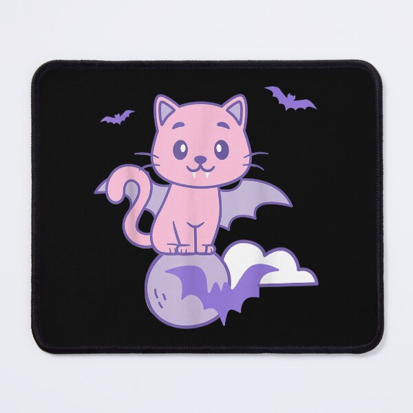 Item preview, Soft Goth Pastel Goth Bat Halloween Cat designed and sold by Gormgunnarsson.