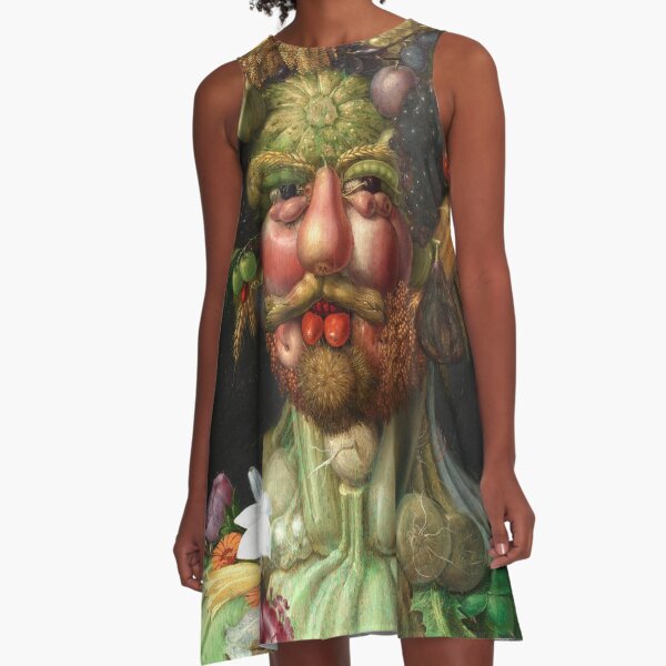 Rudolf II as Vertumnus by Giuseppe Arcimboldo, 1591 A-Line Dress