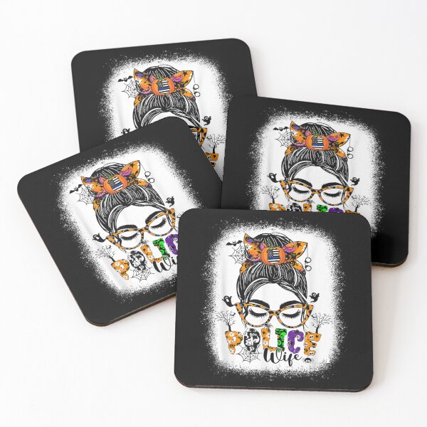 Item preview, Police Wife Messy Bun Women Glasses Funny Halloween Costumes designed and sold by Edgarolander.