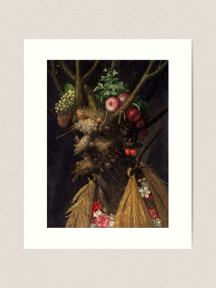 Four Seasons In One Head Canvas Print - Giuseppe Arcimboldo Canvas