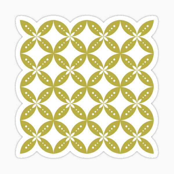 Indonesian Batik Kawung Repeating Pattern Sticker