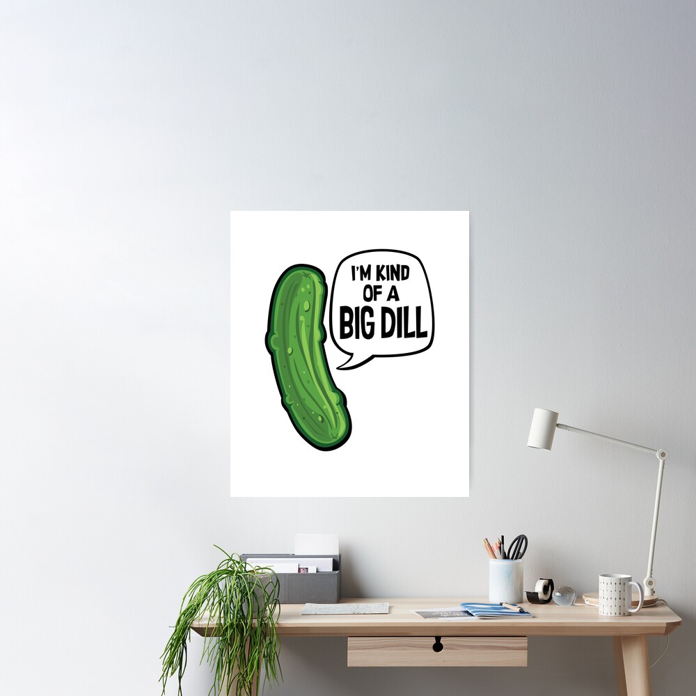 Puns - I'm Kind of a Big Dill Throw Pillow by The Lady Derp