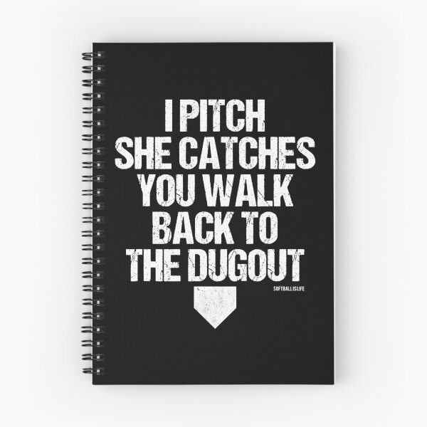 Item preview, I Pitch She Catches You Walk Back To The Dugout Funny Girls Fastpitch Catcher Pitcher Baseball Softball designed and sold by MichelSorour.