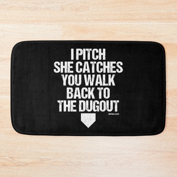 Item preview, I Pitch She Catches You Walk Back To The Dugout Funny Girls Fastpitch Catcher Pitcher Baseball Softball designed and sold by MichelSorour.
