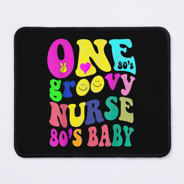 Item preview, one groovy nurse retro 80s theme costume for Halloween designed and sold by Edgarolander.