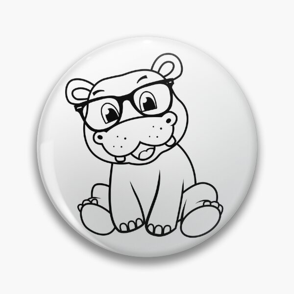 Item preview, Hip Hip Hipster Hippo designed and sold by KGoPrintables.