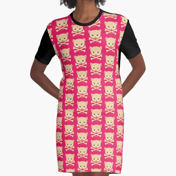 Fuzzybones™—Casey (Kitten) Graphic T-Shirt Dress