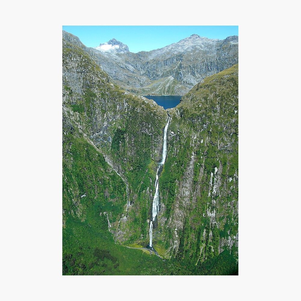 "Sutherland falls and Lake Quill MIlford South Island New Zealand