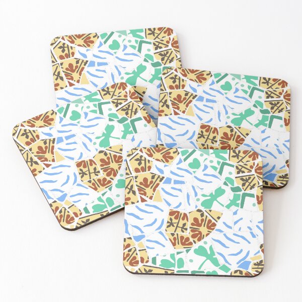 Aperçu de l'œuvre Mosaic Broken China Assiette en piqué floral à rayures colorées créée et vendue par StudioAkubi.