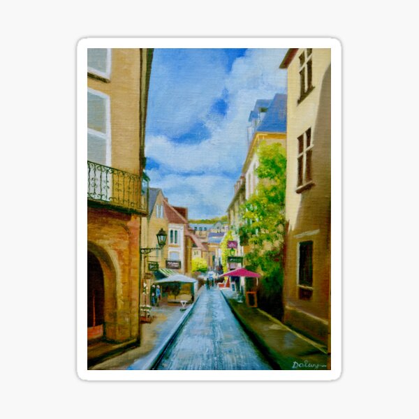 Vista previa del artículo con la obra «Rue Fénelon, Sarlat-la-Canéda, Francia», diseñado y vendido por Dai Wynn Fine Art.