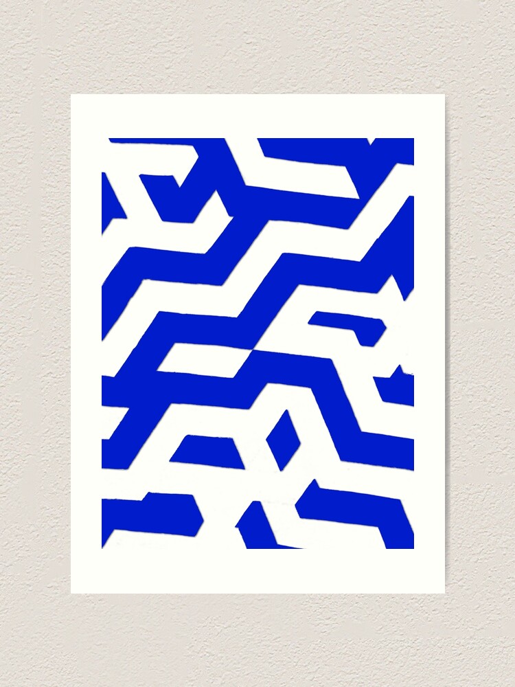 Alternative Ansicht von ZickZack Indigo Muster Kunstdruck