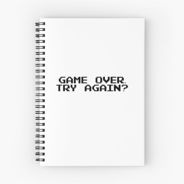Item preview, GAME OVER TRY AGAIN Video Game Quotes Pixelated designed and sold by everything4eva.