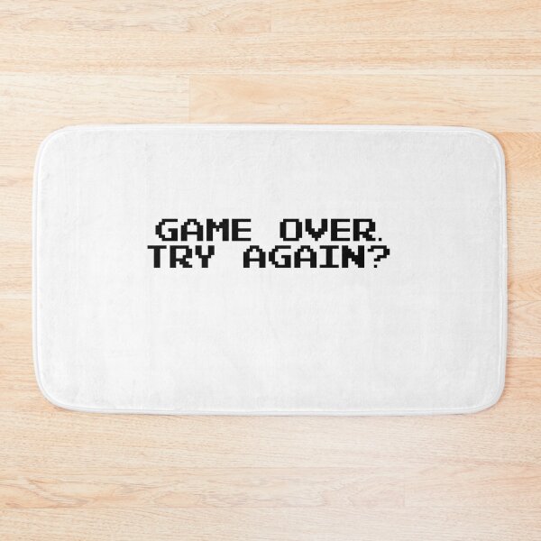 Item preview, GAME OVER TRY AGAIN Video Game Quotes Pixelated designed and sold by everything4eva.