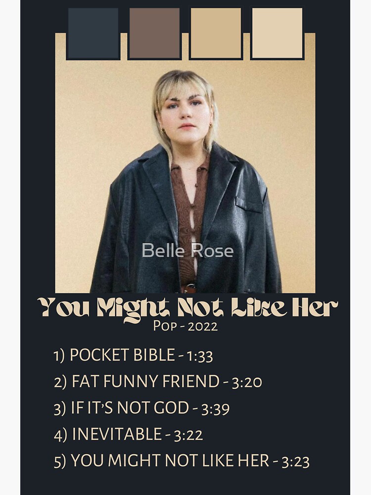 Maddie Zahm ‘you Might Not Like Her Album Print Sticker For Sale By Bellakelly03 Redbubble 2404