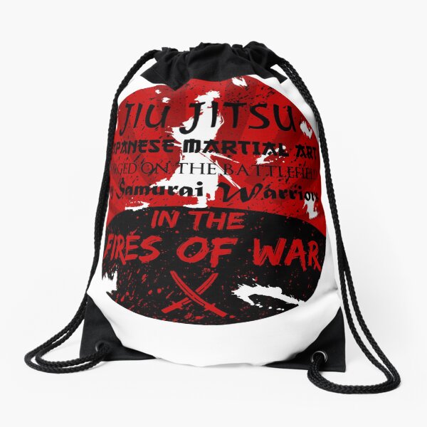 Jiu-Jitsu Fires of War Drawstring Bag