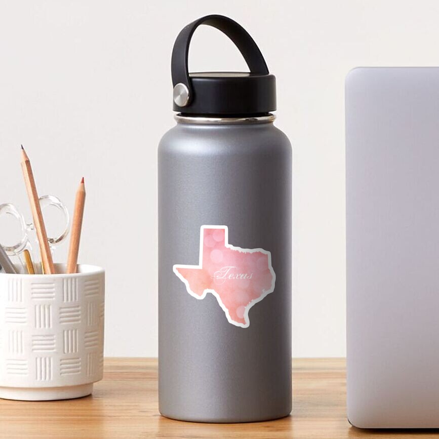 Texas Pink And Coral Bokeh Sticker
