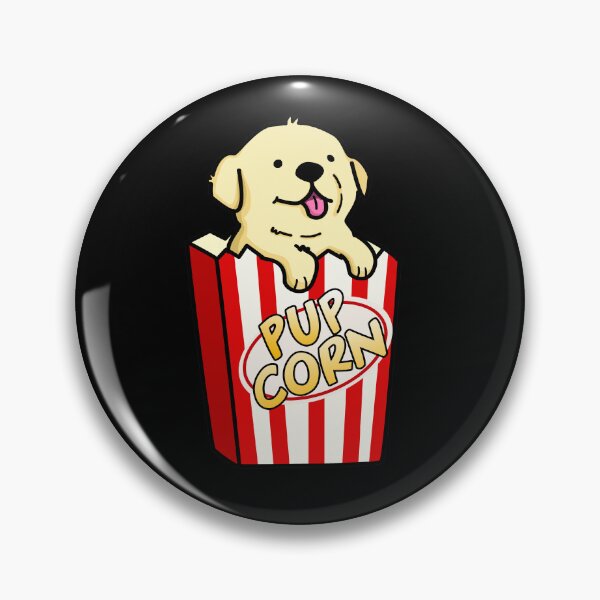 Item preview, Pup Corn Funny Pop Corn Puns (Dark BG) designed and sold by punnybone.