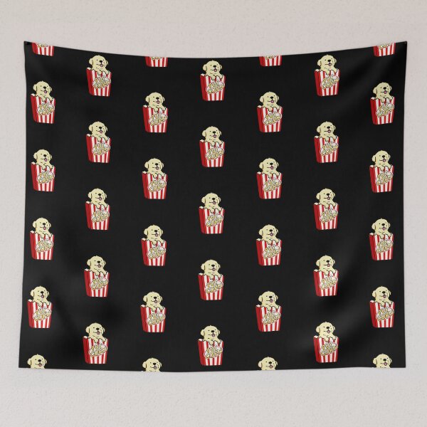 Item preview, Pup Corn Funny Pop Corn Puns (Dark BG) designed and sold by punnybone.