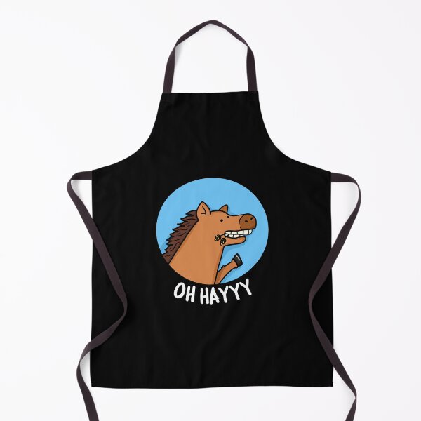 Item preview, Oh Hayyy Funny Horse Puns (Dark BG) designed and sold by punnybone.