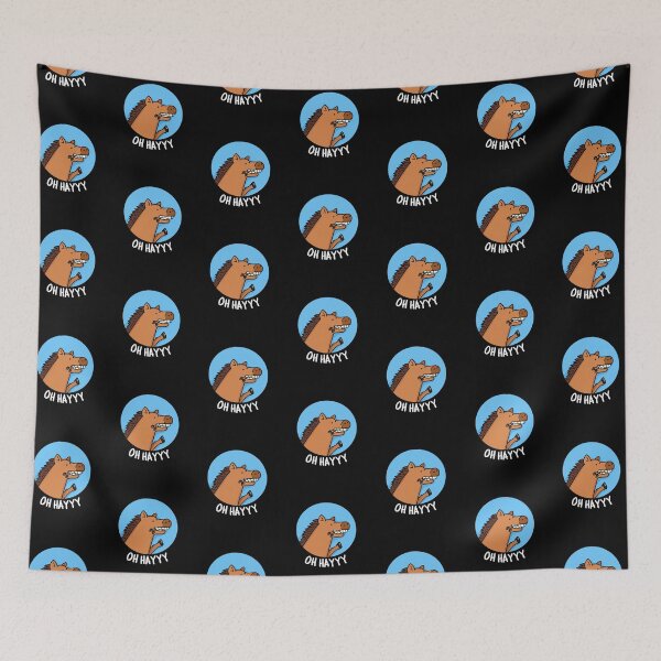 Item preview, Oh Hayyy Funny Horse Puns (Dark BG) designed and sold by punnybone.