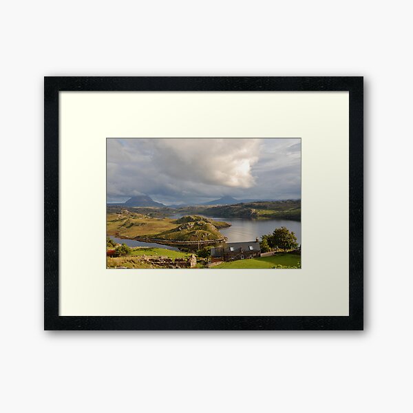 Kinlochbervie and Badcall Inchard, Loch Inchard, Kinlochbervie, Sutherland Framed Art Print
