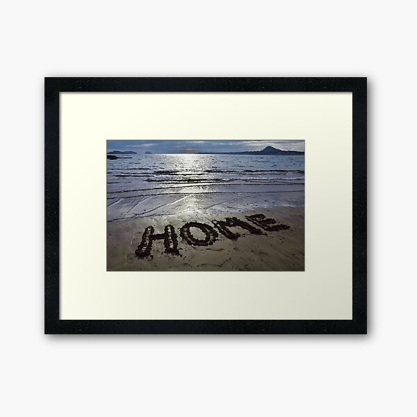 Home: Yellow Craigs beach in East Lothian, Scotland Framed Art Print