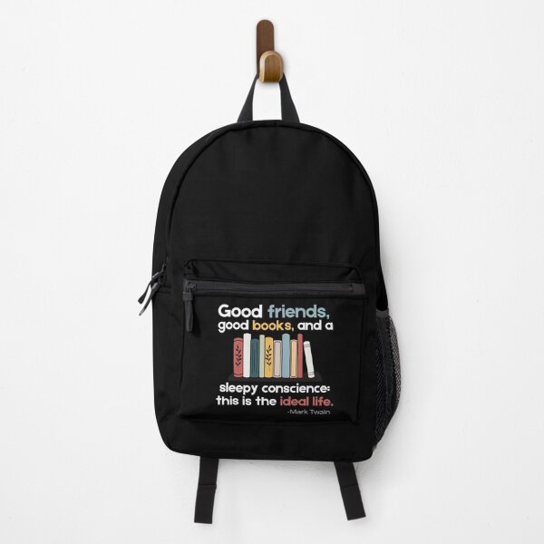 Item preview, Good friends, good books, and a sleepy conscience Mark Twain quote designed and sold by EvergreenWhimsy.